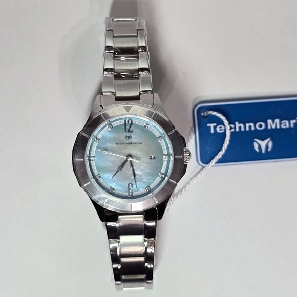 TechnoMarine Luna Tides Women's Watch w/ Mother of Pearl Dial 33mm (TM-826000) - Picture 2 of 11